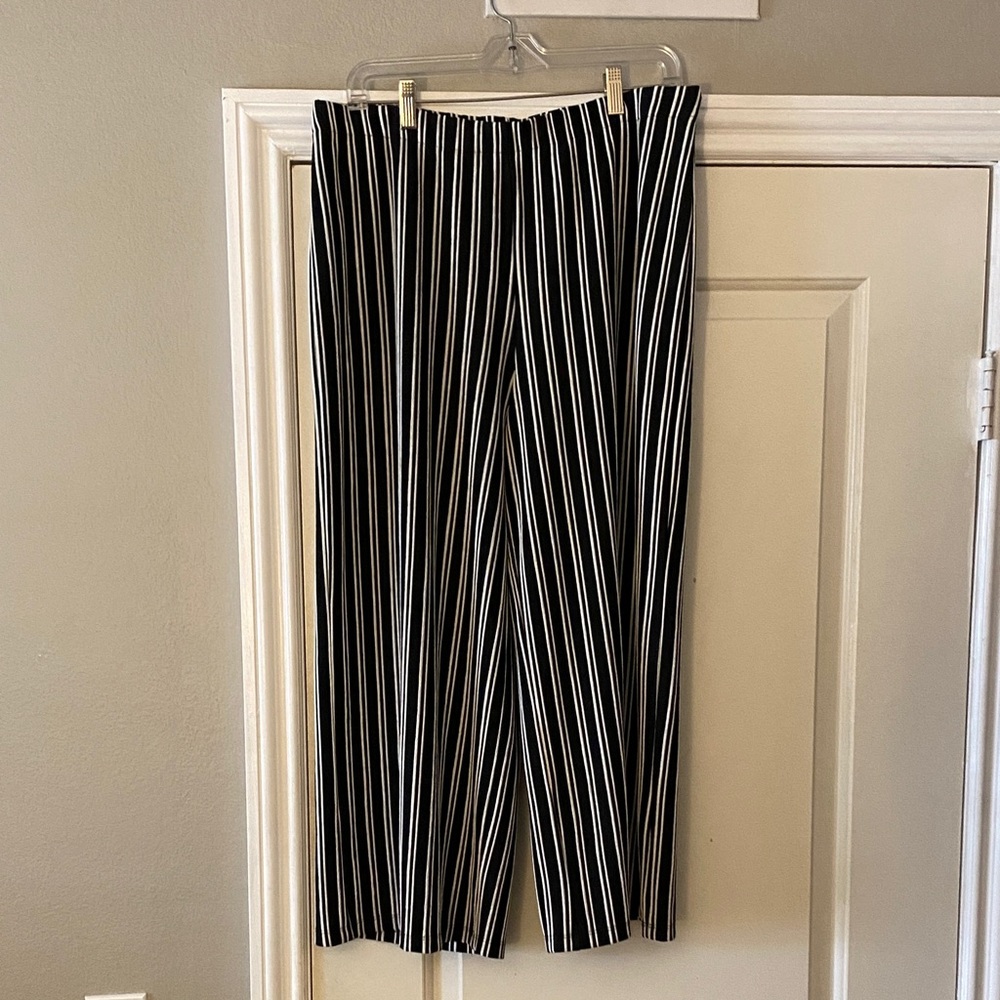 Black and White Striped Pants